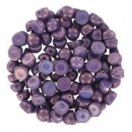 Czech 2-hole Cabochon kralen 6mm Chalk White Lila Vega Luster